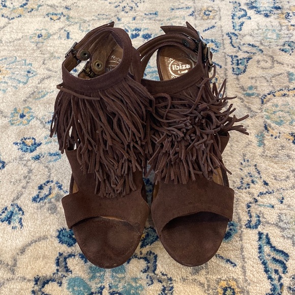 Jeffrey Campbell Suede fringe platforms - Picture 2 of 6